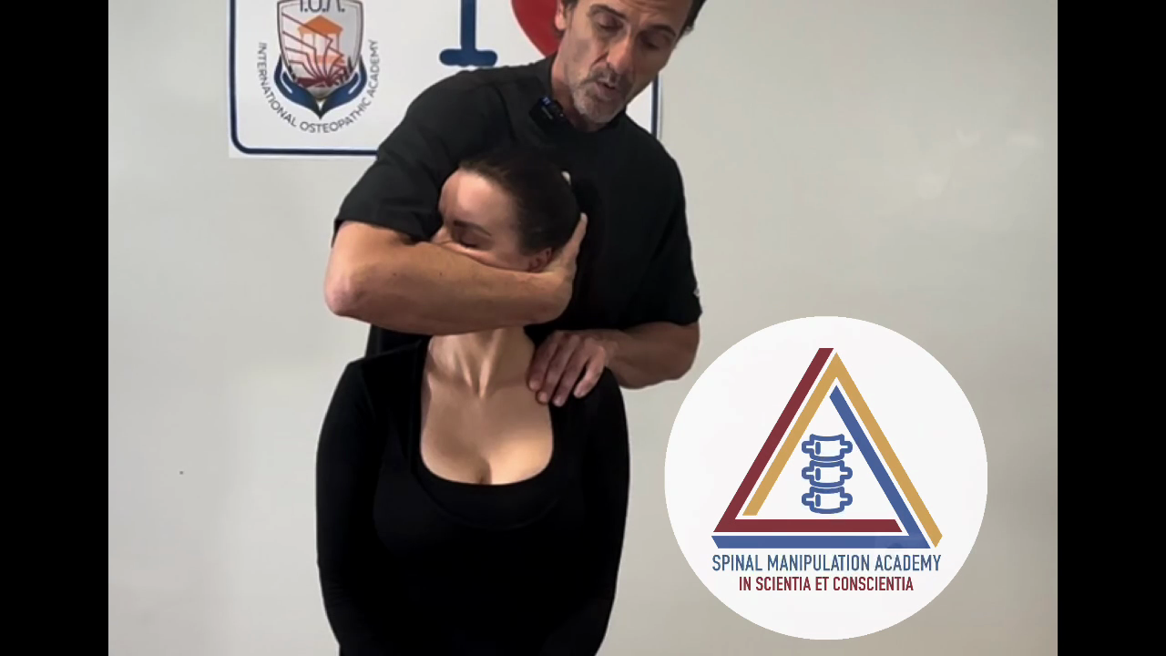 Spinal Manipulation Academy: Corso di Manipolazioni Vertebrali - Rachide cervico-dorsale e K1 - Manipolazione Rachide Cervico-Dorsale C7-D3 Kansas City seduto